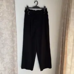 NATURAL BEAUTY BASIC＊ワイドパンツ S ブラック