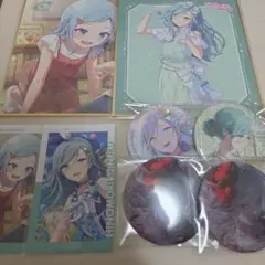 プロセカ 日野森雫 カラフェス 色紙 缶バッジ メイト特典セット - メルカリ