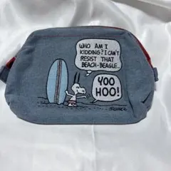 PEANUTS スヌーピー デニムポーチ