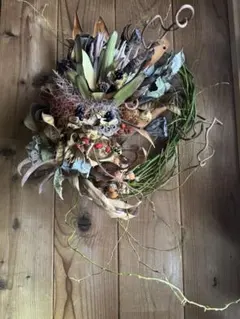 ドライフラワーリース ネイティブアレジメント インテリア ワイルドリース