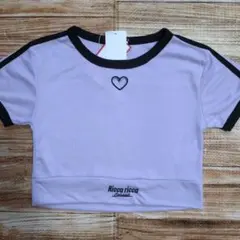 新品 未使用 リッカリッカ ハート 半袖 Tシャツ パープル 女の子 150