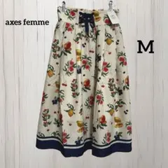 8j81 アクシーズファム ミックスフルーツ柄 スカート