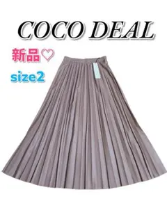 【COCO DEAL】新品♡美品 プリーツスカート M　合成皮革　ウエストゴム