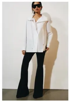新品　ZARA ホワイト 長袖シャツ