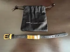 【※若干変色あり】MARC BY MARC JACOBS 黒レザーブレスレットのサムネイル