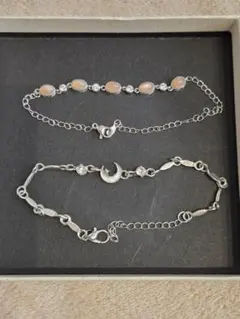 ブレスレット セット　オレンジムーンストーン　ムーンストーン