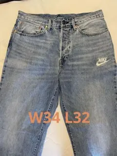 Rタグ 34/32 正規品 NIKE levi's ナイキ リーバイス デニム - メルカリ