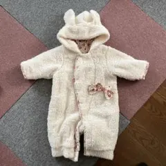 カバーオール　おくるみ　ロンパース　70 モコモコ  アウター　ジャンプスーツ