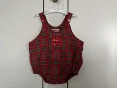 ミキハウス チェック柄ロンパース　ダルマオール85cm
