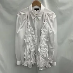 コムデギャルソンオムプリュス 26SS ジップ フリルシャツ 白 - メルカリ