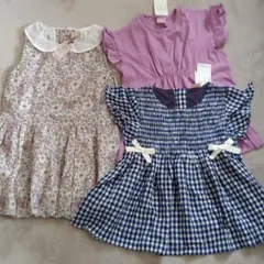 新品　petit main　ワンピ＆チュニック３枚セット