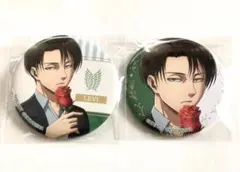 進撃の巨人 Flower Store 新宿マルイアネックス 缶バッジ リヴァイ