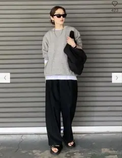 【超美品】タックワイドパンツ