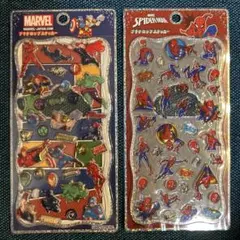 正規品・新品未使用 MARVEL スパイダーマン プチドロップステッカー 2点