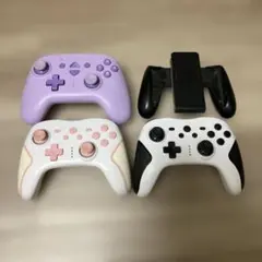 Switch対応 コントローラー 3点 ＋ 純正ジョイコングリップ セット
