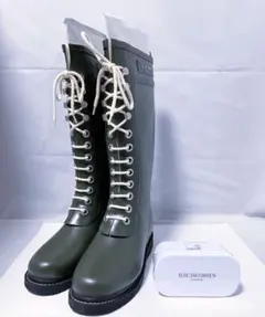 ILSE JACOBSEN レインブーツ レースアップ カーキ 23.0cmのサムネイル