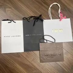 ブランドショッパー4点セット ルイヴィトン Dior マークジェイコブス 紙袋