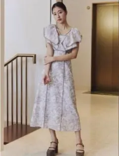 SNIDEL スナイデル ラッフルカラーワンピース