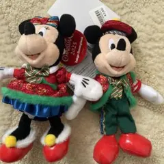 ミッキー・ミニー クリスマスぬいぐるみペア