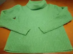 HIGH RIPAS　セーター　グリーン　タートルネックセーター 　子供服