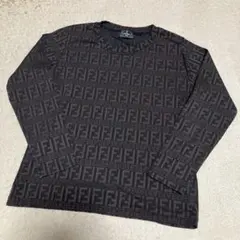FENDI magliaズッカロゴプリント 長袖Tシャツ 40 FENDI magliaズッカロゴプリント 長袖Tシャツ 40