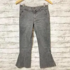 フェリシモ✨デニム【S】ブーツカット　フレア　グレー　ポケットのサムネイル
