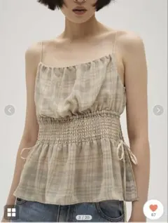 Check Jacquard Camisole/チェックジャカードキャミソールのサムネイル