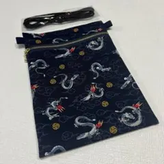 No.69 お祭りポシェット（龍柄）/ハンドメイド