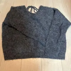JUNOAH 長袖ニット チャコールグレー