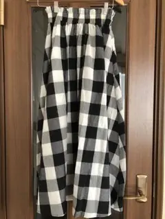 coca ブロックチェックロングスカート