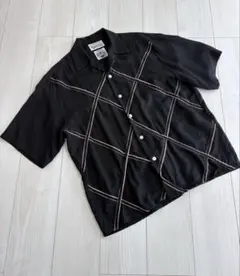ワコマリア×ウルフズヘッド　シャツ　半袖　M 黒×ピンクのサムネイル