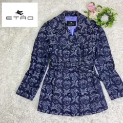 【美品】ETROエトロ　ショートコート　ピーコート　Pコート　総柄　40