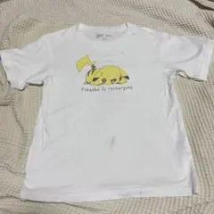ユニクロ　ピカチュウ Tシャツ ホワイト　130
