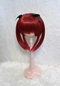 ドール用ウィッグ 9inch ツインテール 赤紫