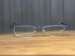 It’ Titanium イッツチタニウム　メタルフレーム度付き　メガネ　ブルー