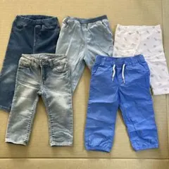90㎝ まとめ売り　5枚セット　長ズボン　パンツ　デニム　ロングパンツ　入園