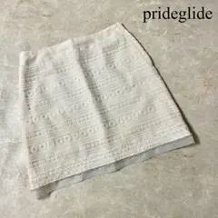 prideglide プライドグライド レース 総柄 膝上丈 タイトスカート