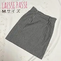 LAISSE PASSE レッセパッセ ギンガムチェックタイトスカートのサムネイル
