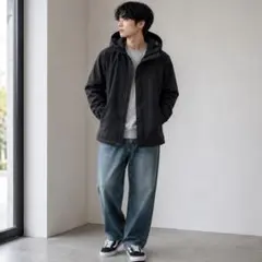 2023年製 UNIQLO ユニクロ ウインドプルーフスタンドブルゾン 黒 M
