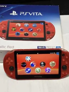 (美品)PS Vita メタリックレッド PCH-2000 おまけ付き