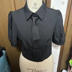 SHEIN 半袖シャツ ネクタイ付き MOD