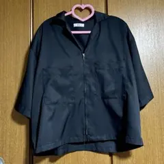 wego 半袖　アウター　シャツ　黒　メンズ