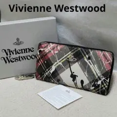 VivienneWestwood ヴィヴィアン 長財布 ペイント ラウンドジップ