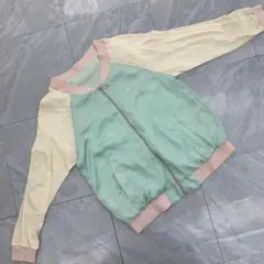 OLIVEdesOLIVEジップアップジャケット ラグラン ミントグリーン