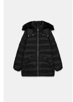 ZARA 撥水ウィンドブレーカーフード付きダウンジャケット M