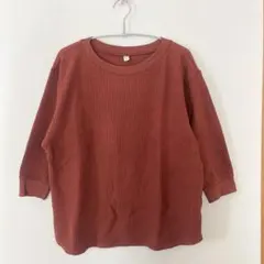 ワッフルクルーネックT　プルオーバー　XL