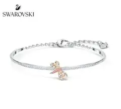 美品スワロフスキー エターナルフラワー トンボ バングル　ブレスレット