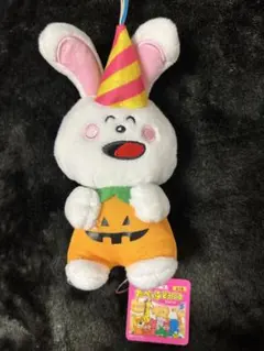 美品 たべっ子どうぶつ ハロウィン仕様 ウサギぬいぐるみ キーホルダー