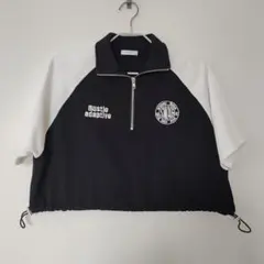 値下げ！INGNI ハーフジップ Tシャツ 黒/白