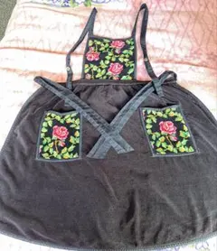 ホットマン　アルパロalpaloh エプロン シェニール織 バラ柄